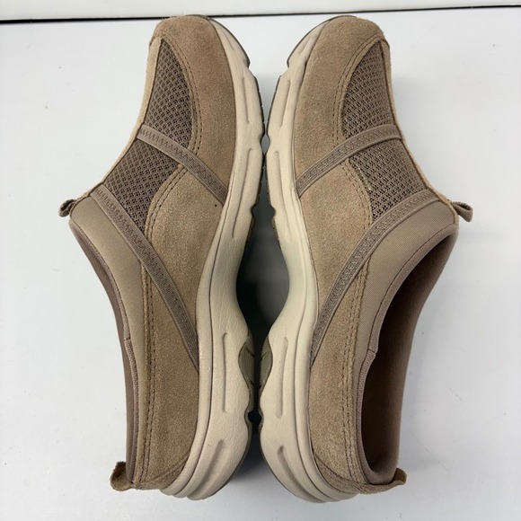 Easy Spirit Womens Size 7.5W Slip On Mule Clogs Taupe Suede Mesh Comfort Shoes - Picture 5 of 7